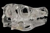 Carved Quartz Crystal Dinosaur Skull #227038-6